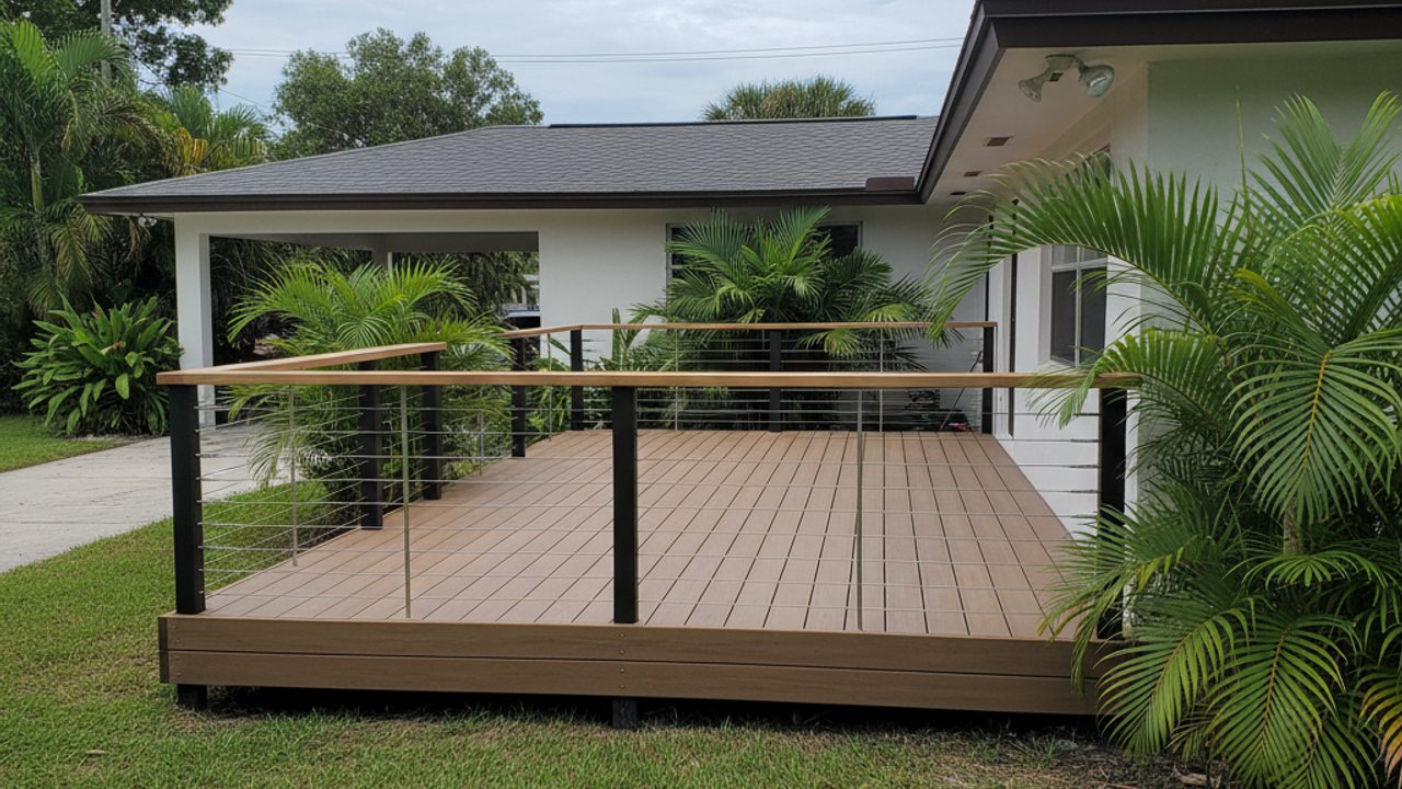 Custom Deck Design completed by Coastal Deck Solutions in Fort Lauderdale, FL