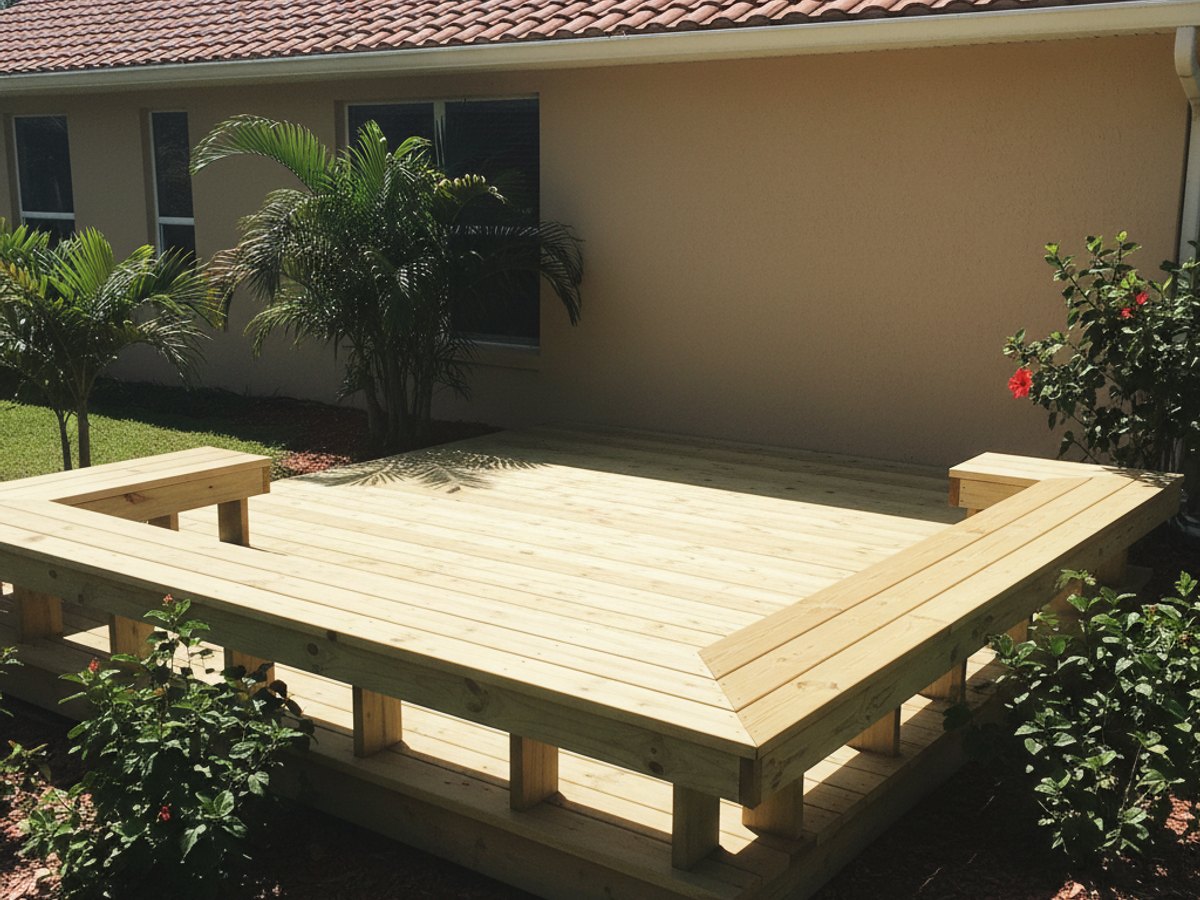 Screened-In Deck & Porch Construction completed by Coastal Deck Solutions in Pompano Beach, FL