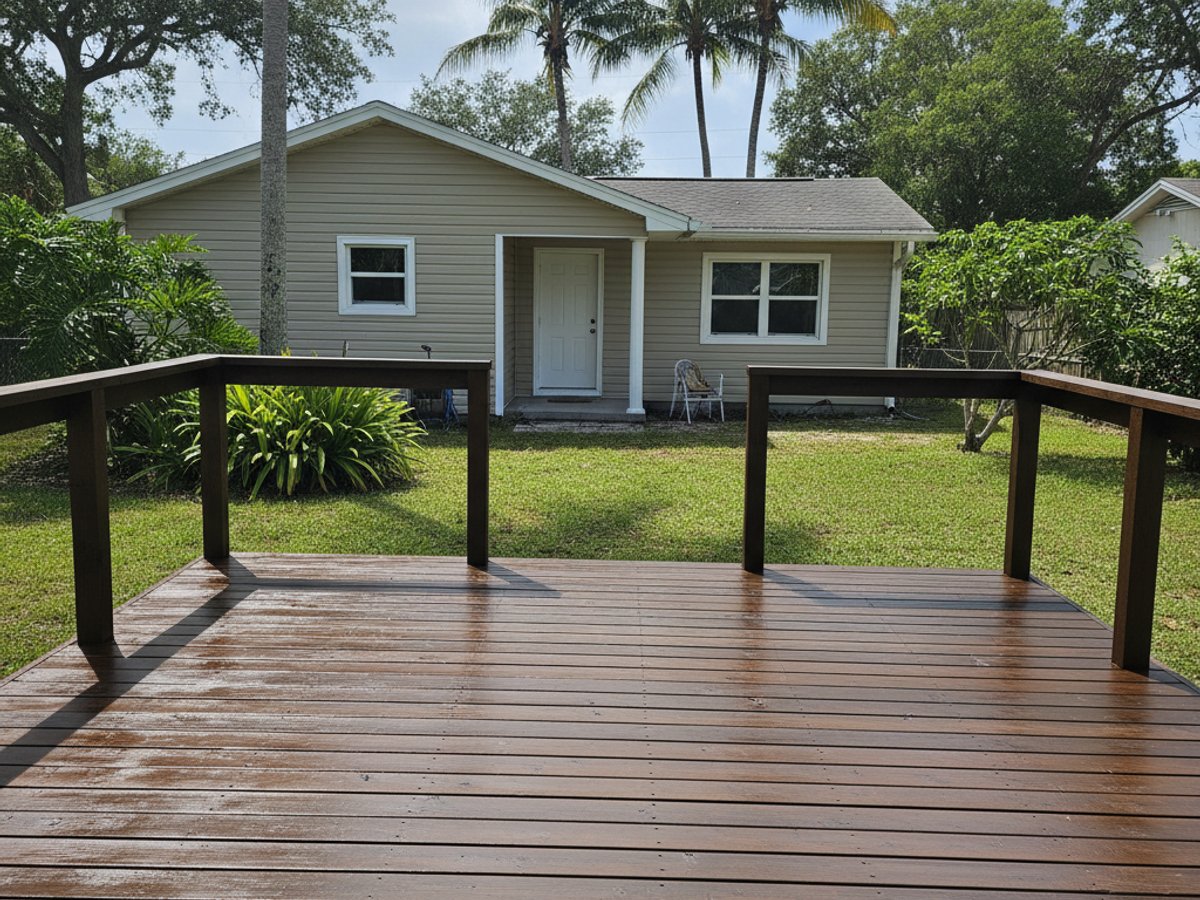 Custom Deck Design completed by Coastal Deck Solutions in Hialeah, FL