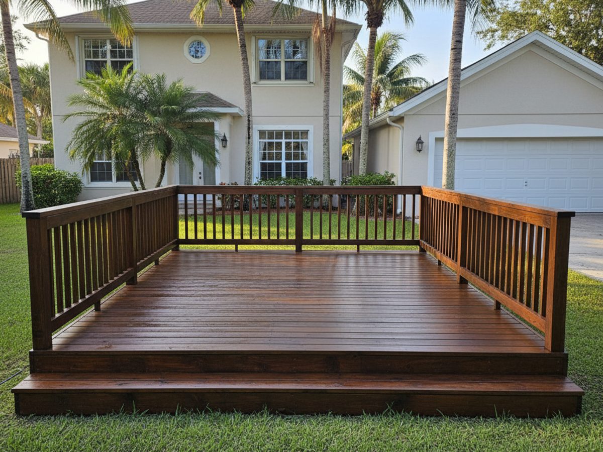 Deck Staining & Sealing completed by Coastal Deck Solutions in Miami Gardens, FL